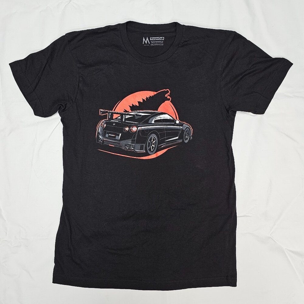 Tuner Cult NISSAN Nismo GTR x GODZILLA Logo Graphic Black T-Shirt Men's Size M